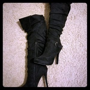Black Knee High Boots